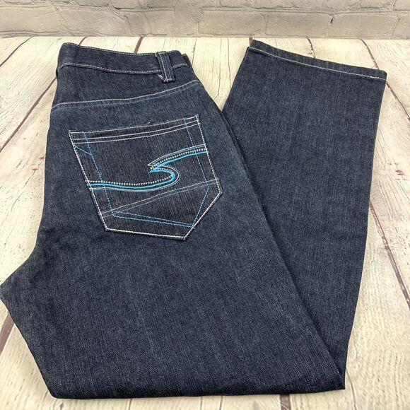 Jinzu Jeans Dark‎ Wash 36x32 (Inseam Measures 31) - Picture 1 of 14